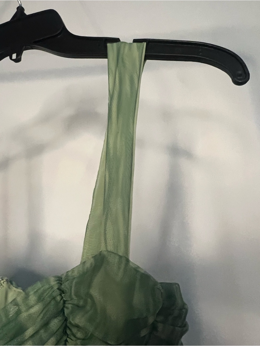 House of CB Sage Green Ruched Mini Dress - Picture 5 of 8